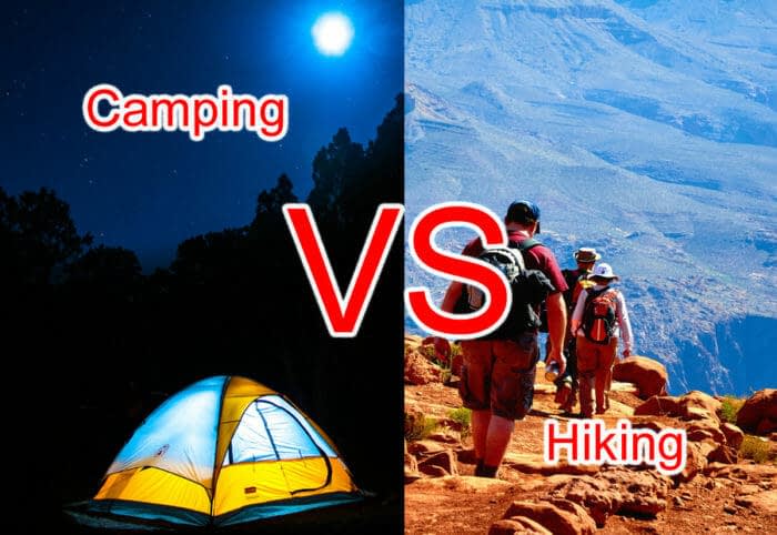 hiking and camping